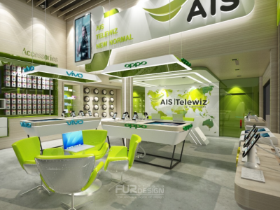 ออกแบบร้านมือถือ AIS Telewiz กรมหลวงชุมพร